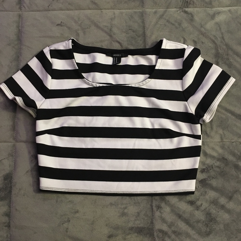 Tight Striped Crop Top Forever 21